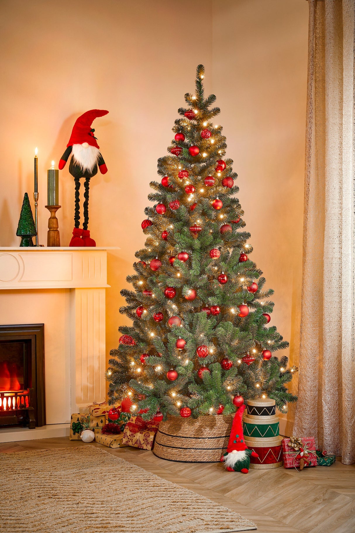 House of Seasons Kerstboomrok bruin - H26 x Ø58 cm - maximondo