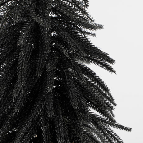 House of Seasons Kerstboom met burlap zwart TIPS 256 - h45xd25cm - maximondo