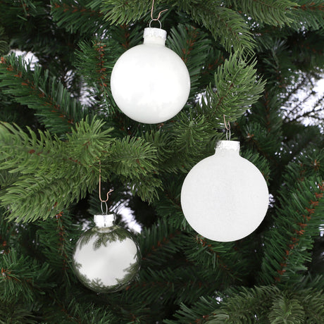 House of Seasons Bal glas wit 26 stuks - d7cm - maximondo