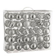 House of Seasons Boom decoratie onbreekbaar zilver 60 stuks - d7cm - maximondo