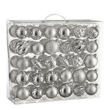 House of Seasons Boom decoratie onbreekbaar zilver 60 stuks - d7cm - maximondo