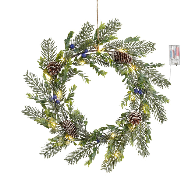 House of Seasons Krans led groen 15L TIPS 84 battery operated - h7xd42cm - maximondo