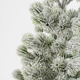 House of Seasons Kerstboom met burlap groen frosted TIPS 141 - h55xd25cm - maximondo