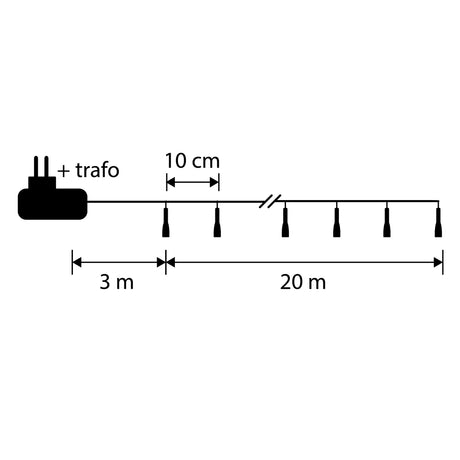Luca Lighting Smart Lighting snoer d.groen 200led RGB IP44 en timer adapter included - l2000cm - maximondo