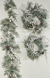 House of Seasons Hardy krans groen - h12xd50cm - maximondo