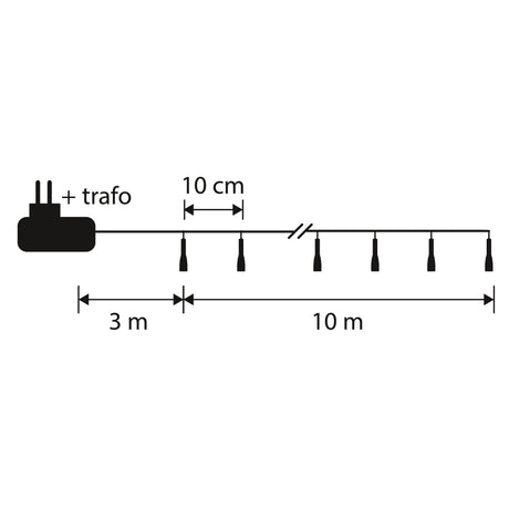 Luca Lighting Smart Lighting snoer d.groen 100led RGB IP44 en timer adapter included - l1000cm - maximondo