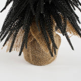 House of Seasons Kerstboom met burlap zwart TIPS 376 - h60xd32cm - maximondo