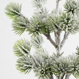 House of Seasons Kerstboom met burlap groen frosted TIPS 141 - h55xd25cm - maximondo