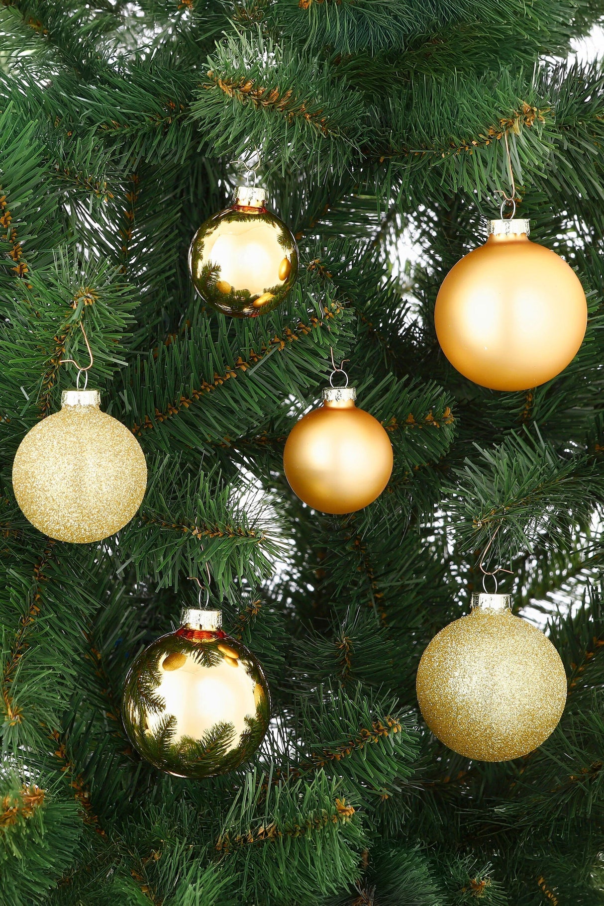 Mica Decorations Bal glas goud 42 stuks - d7cm - maximondo