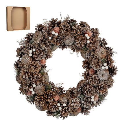 House of Seasons Krans perzik - h10xd50cm - maximondo