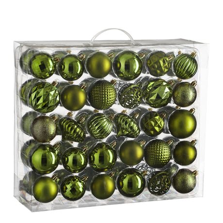 House of Seasons Boom decoratie onbreekbaar d.groen 60 stuks - d7cm - maximondo