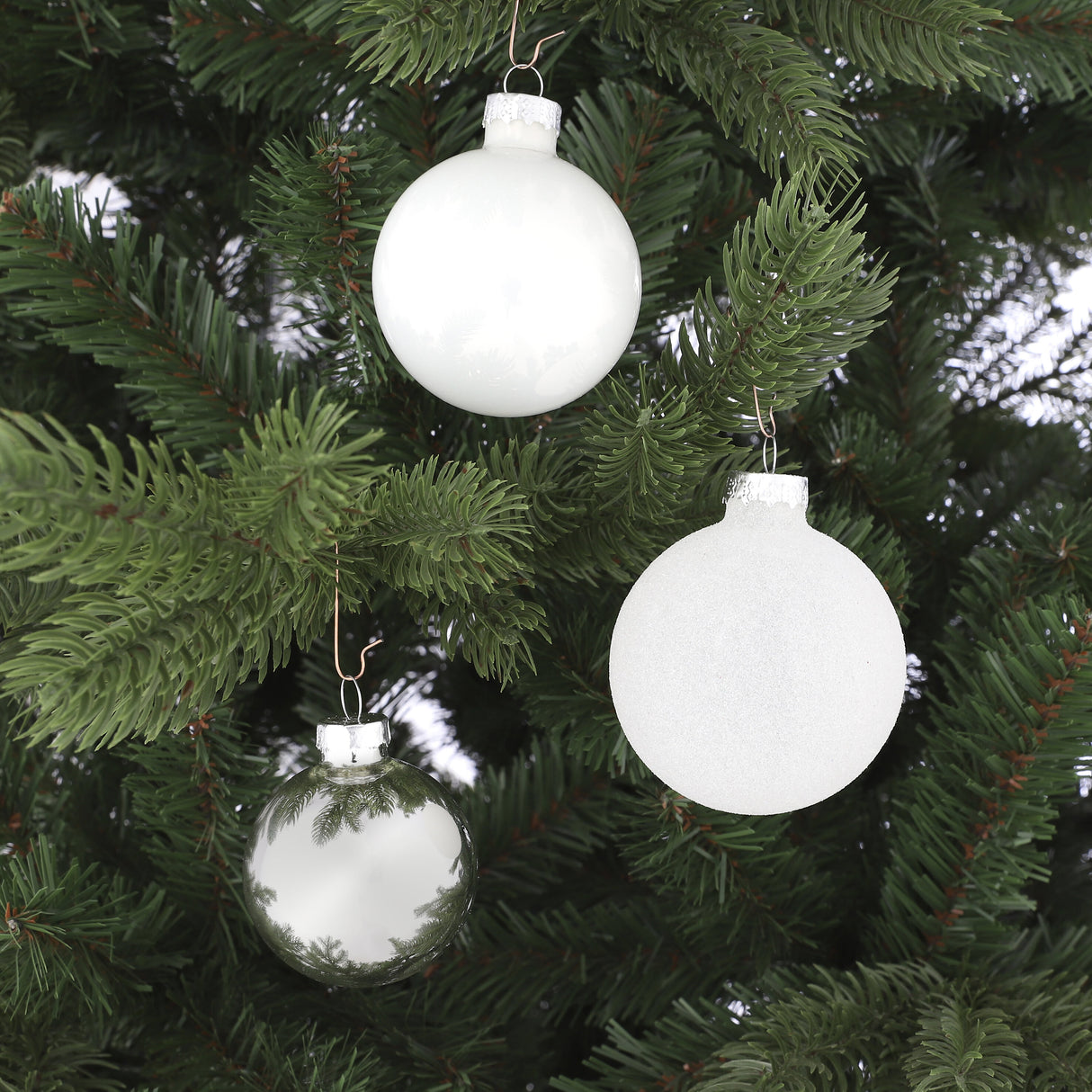 House of Seasons Bal glas wit 42 stuks - maximondo