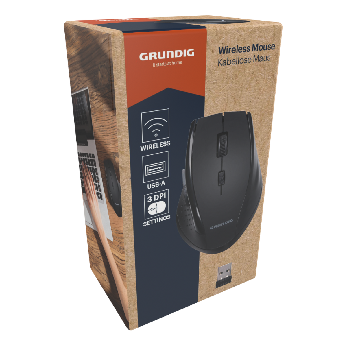 Grundig Draadloze Muis - Muis Draadloos met USB Ontvanger - maximondo