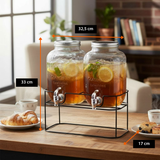 Cuisine Elegance Dubbele Drankdispenser - Waterdispenser 4L - maximondo