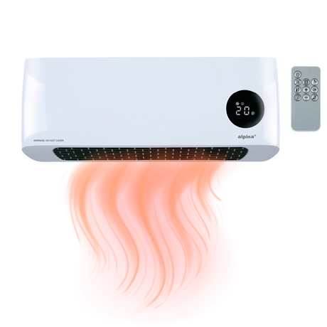 alpina wandverwarming en ventilator PTC keramisch 2000W - maximondo
