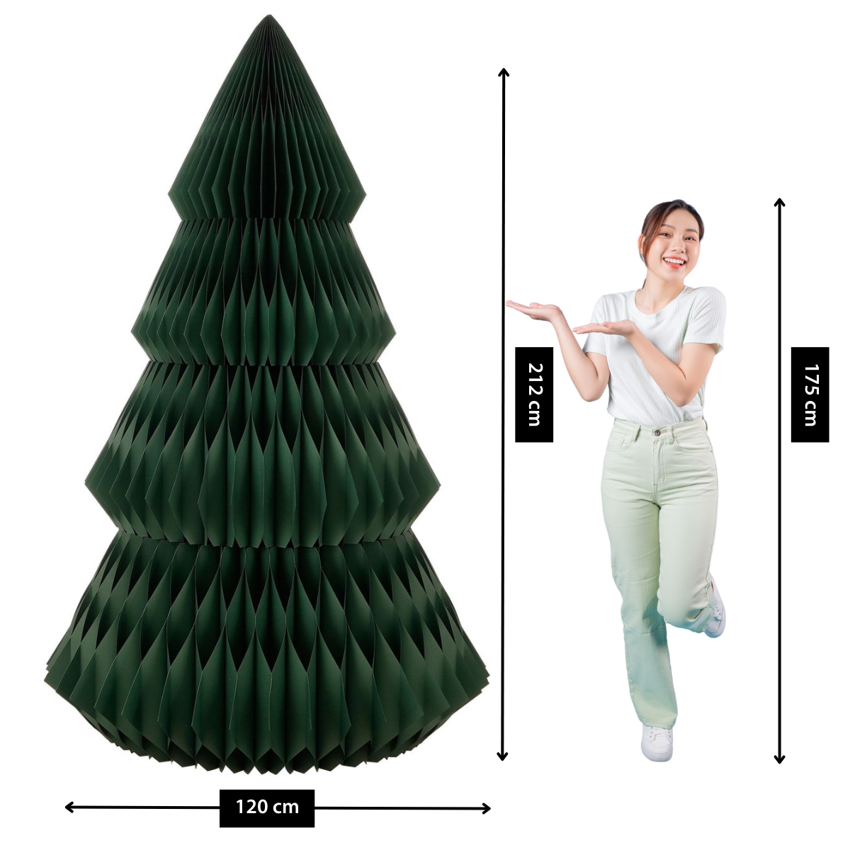 Mica Decorations Decoratie boom groen FSC Mix - h212xd120cm - maximondo
