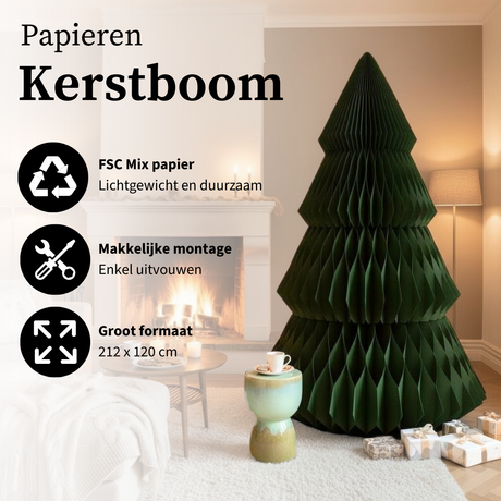 Mica Decorations Decoratie boom groen FSC Mix - h212xd120cm - maximondo