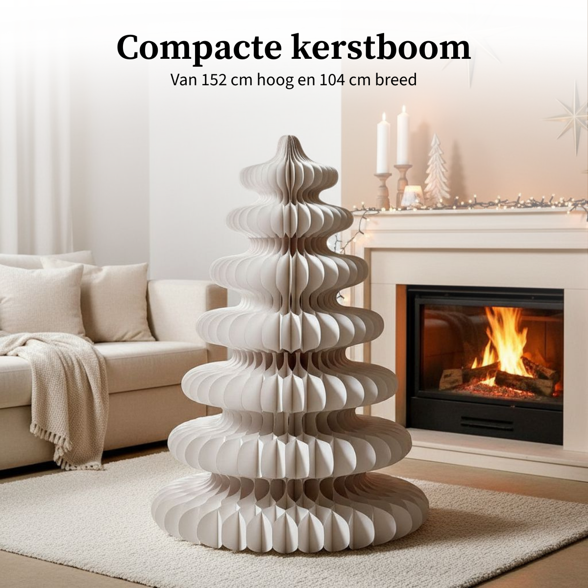 Mica Decorations Decoratie boom wit FSC Mix - h152xd104cm - maximondo