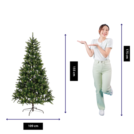 Top Trees Vanocuver kerstboom groen TIPS 1298 - h155xd109cm - maximondo