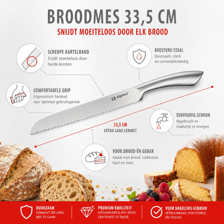 alpina Koksmes 33,5 Cm Zilver - maximondo