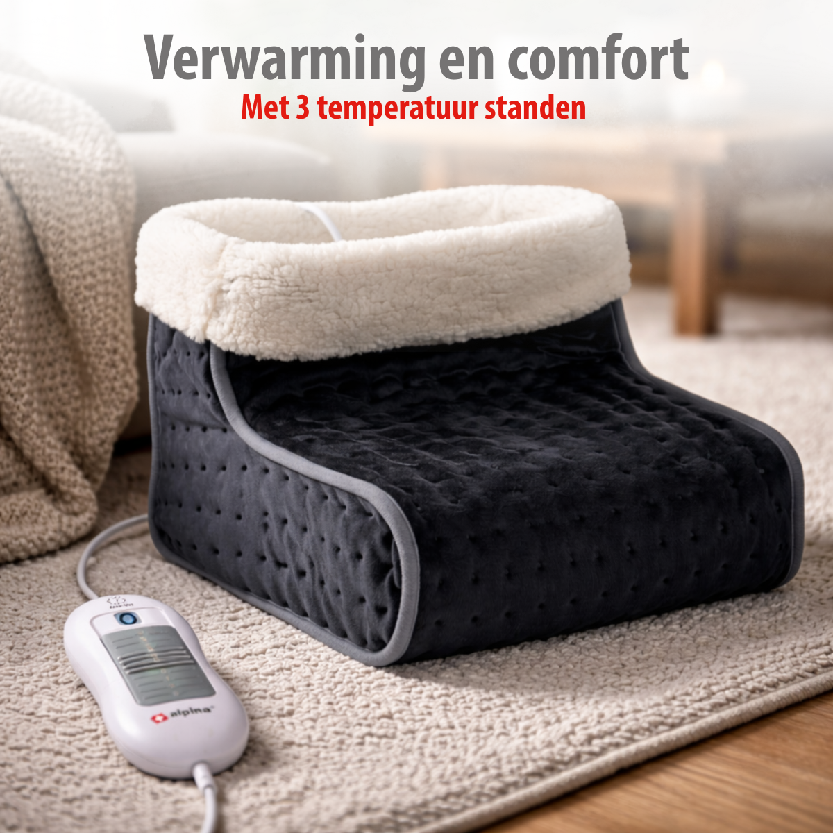 alpina Voetenwarmer Elektrisch met 3 Warmtestanden