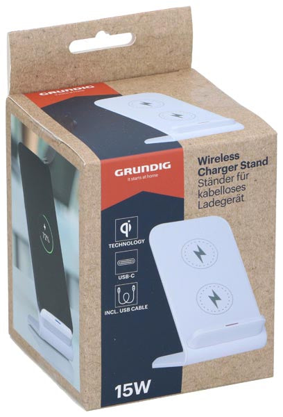 Grundig Draadloze Oplader Stand - 15W Snelladem - maximondo