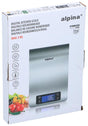 alpina Digitale Keukenweegschaal 5kg RVS LCD Display - maximondo