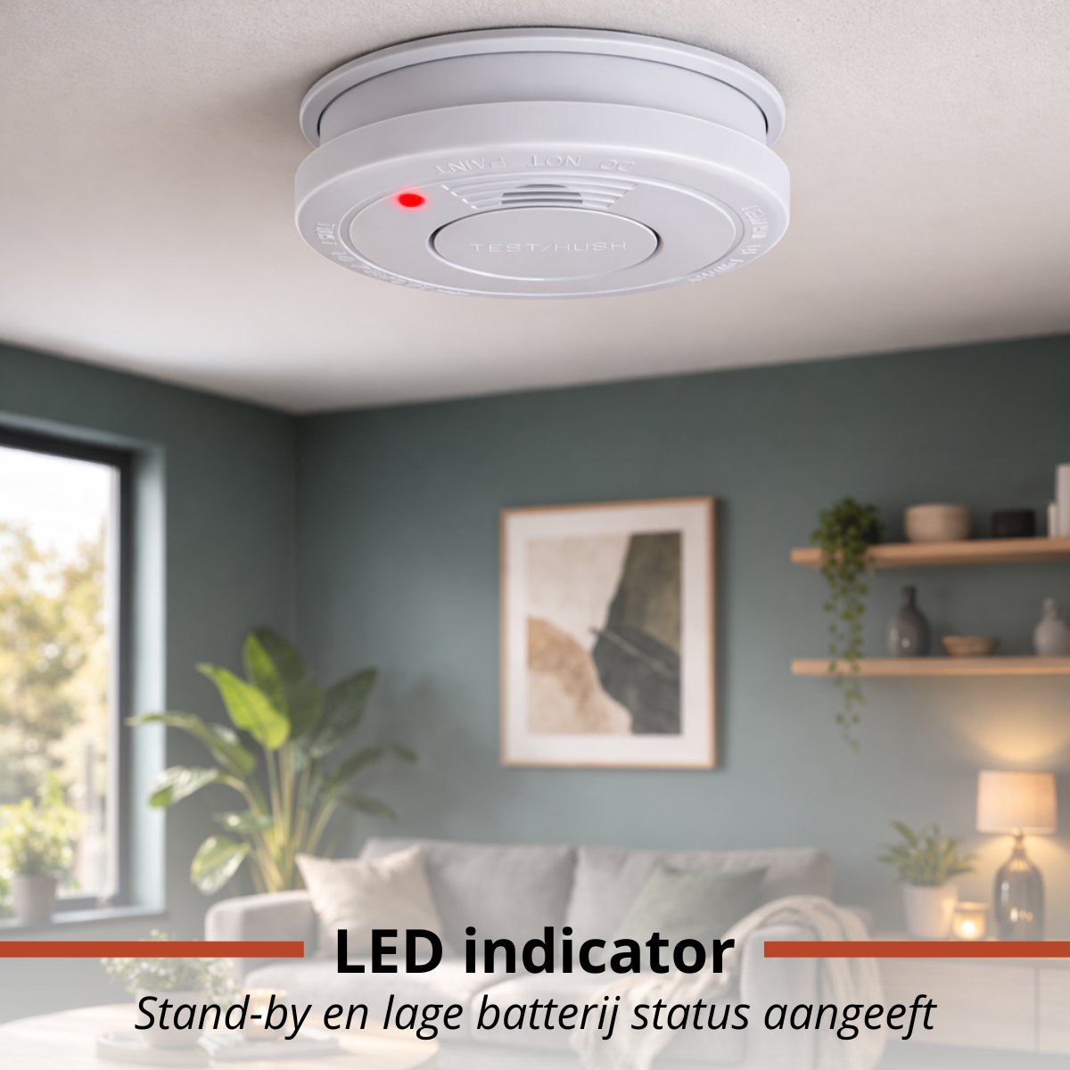 Grundig Rookmelder met Testknop en 85 dB Alarm