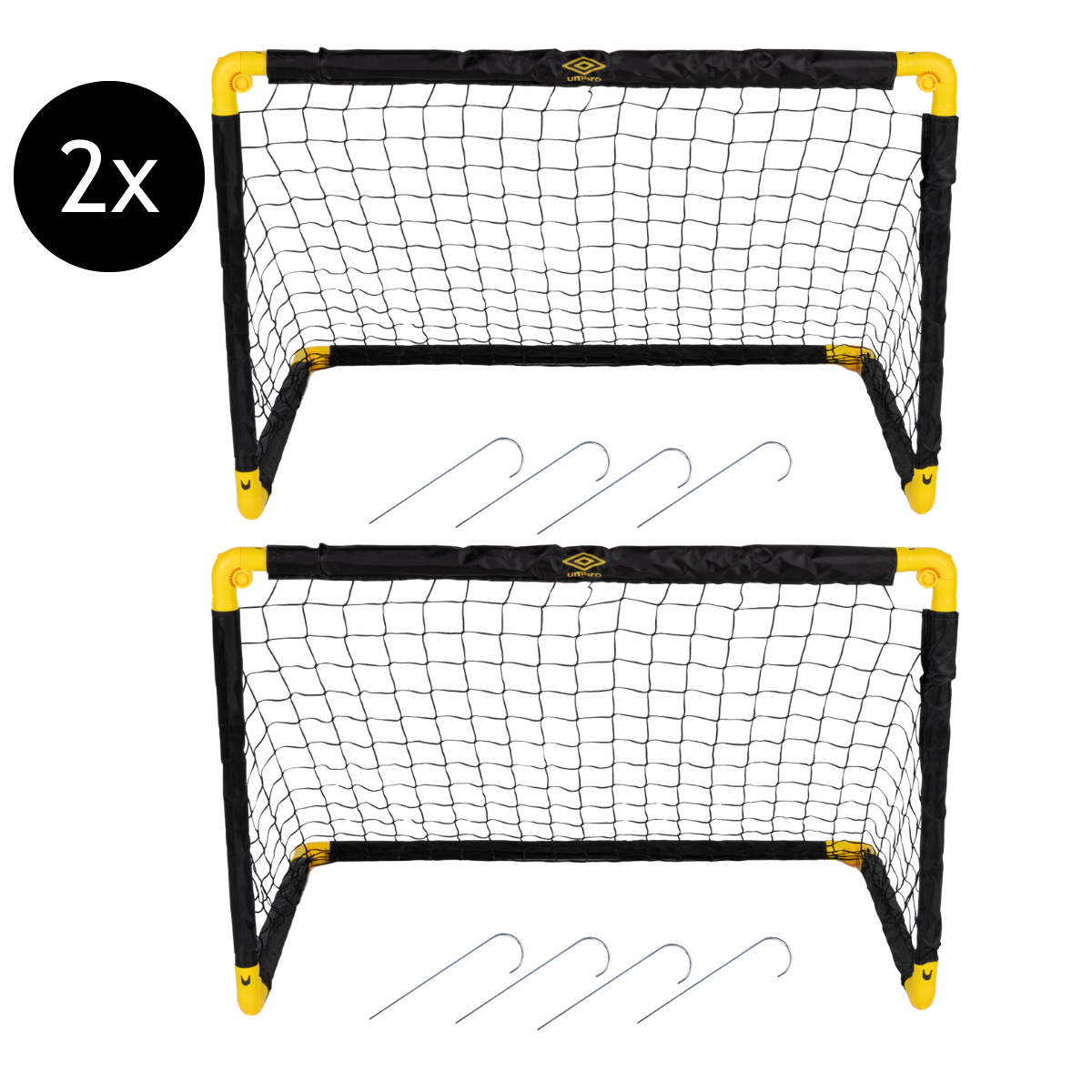 Umbro Voetbaldoel Set van 2 - Voetbalgoal 90 x 59 x 61 cm