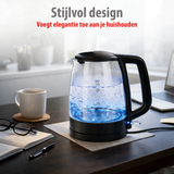 alpina Waterkoker 1,7 Liter - Waterkoker Glas 1850-2200W - maximondo