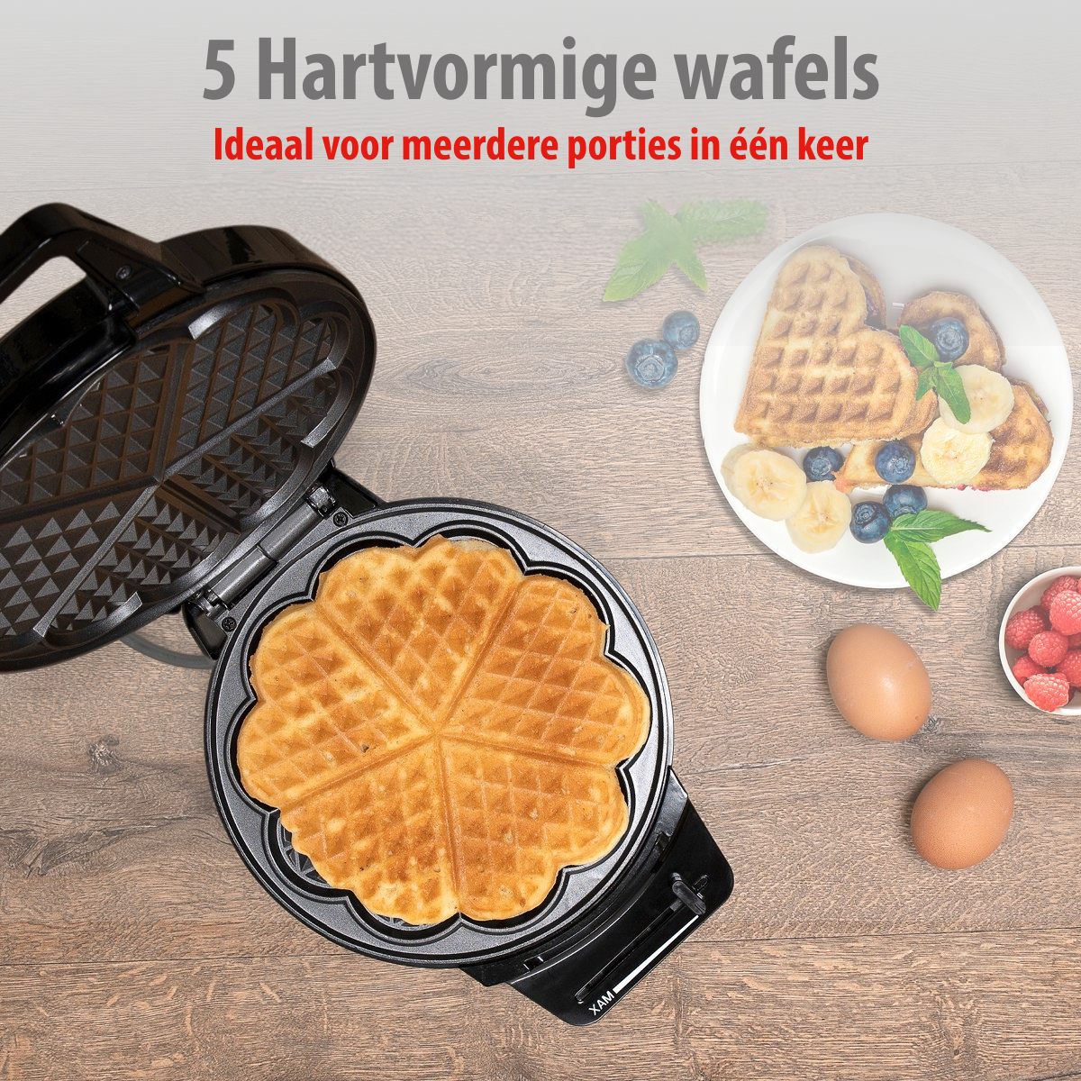 alpina Wafelijzer - Wafelijzer met Instelbare Temperatuur - maximondo