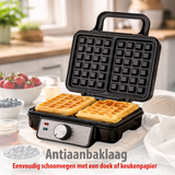 alpina Wafelijzer 1200W - Wafelijzer voor 2 Wafels - maximondo
