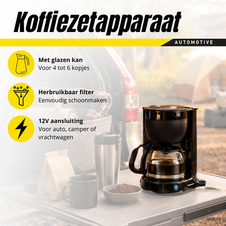 Dunlop Koffiezetapparaat 12 Volt - Koffiemachine voor Auto - maximondo