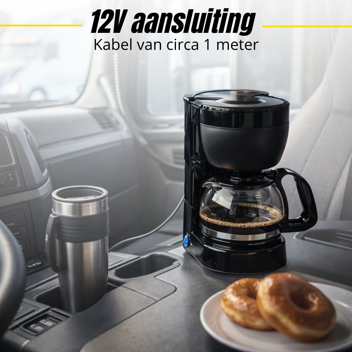 Dunlop Koffiezetapparaat 12 Volt - Koffiemachine voor Auto - maximondo