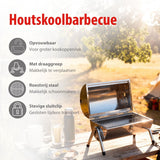 alpina Houtskool BBQ - Draagbare BBQ met Handgreep