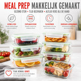 alpina Glazen Vershoudbakjes - Meal Prep Bakjes