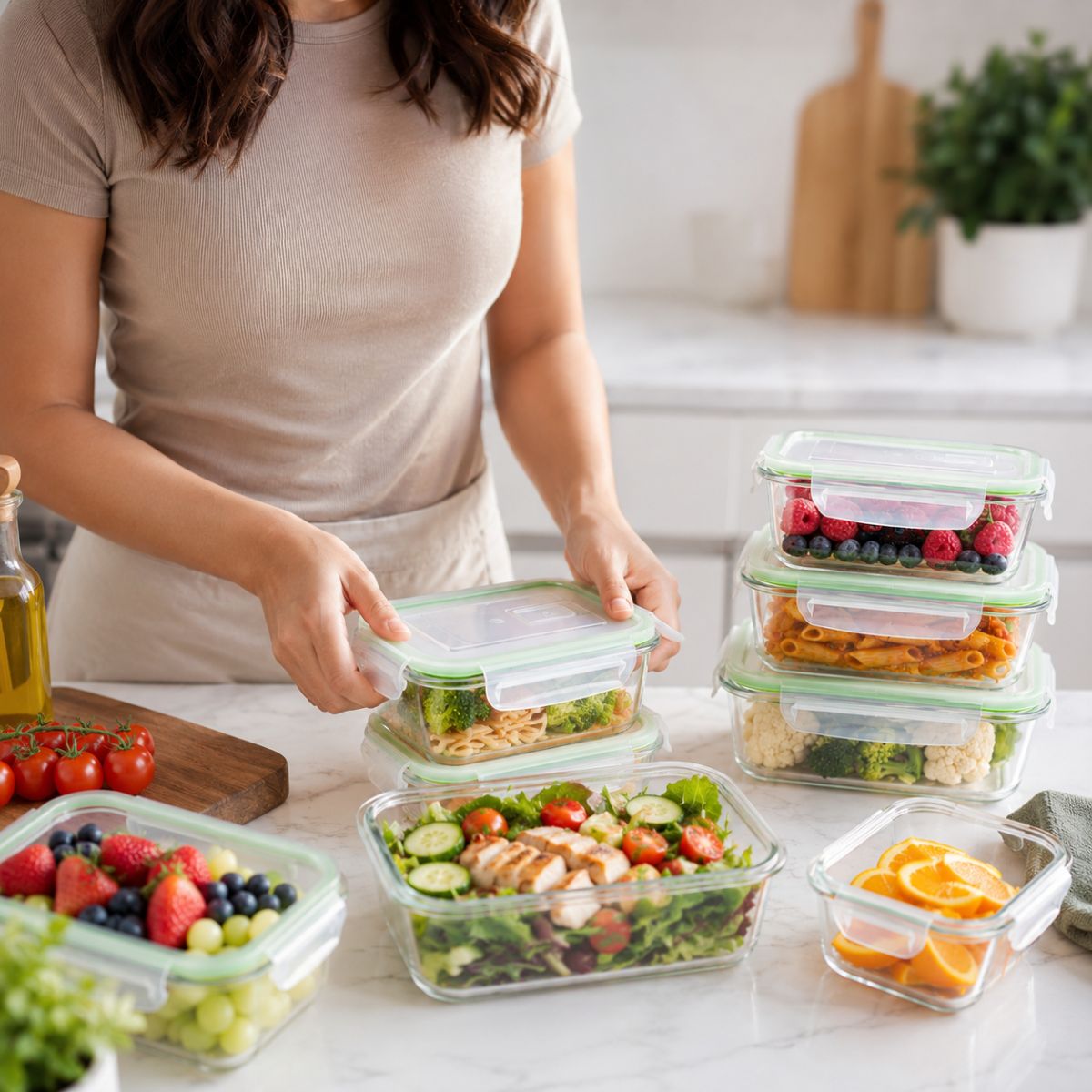 alpina Glazen Vershoudbakjes - Meal Prep Bakjes