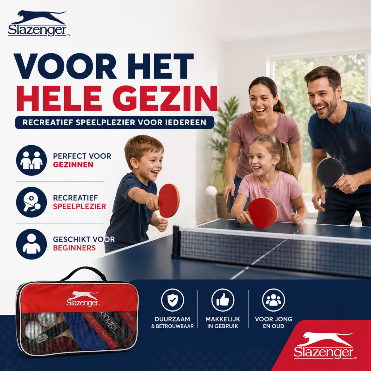 Slazenger Tafeltennis Set 6-Delig - maximondo