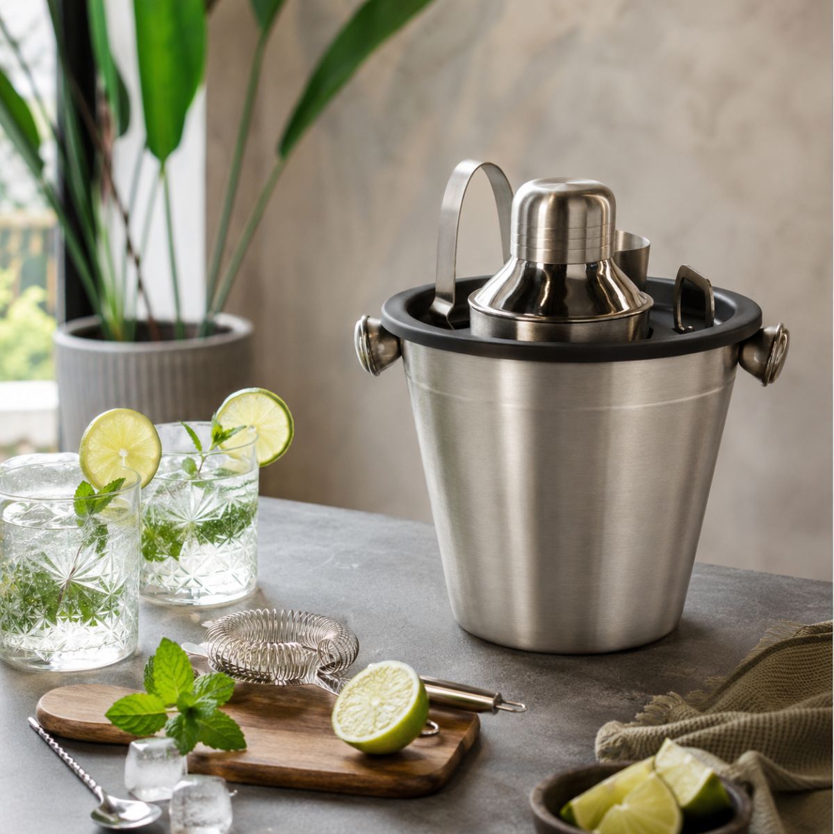 alpina Cocktail Shaker Set 5-Delig met Jigger