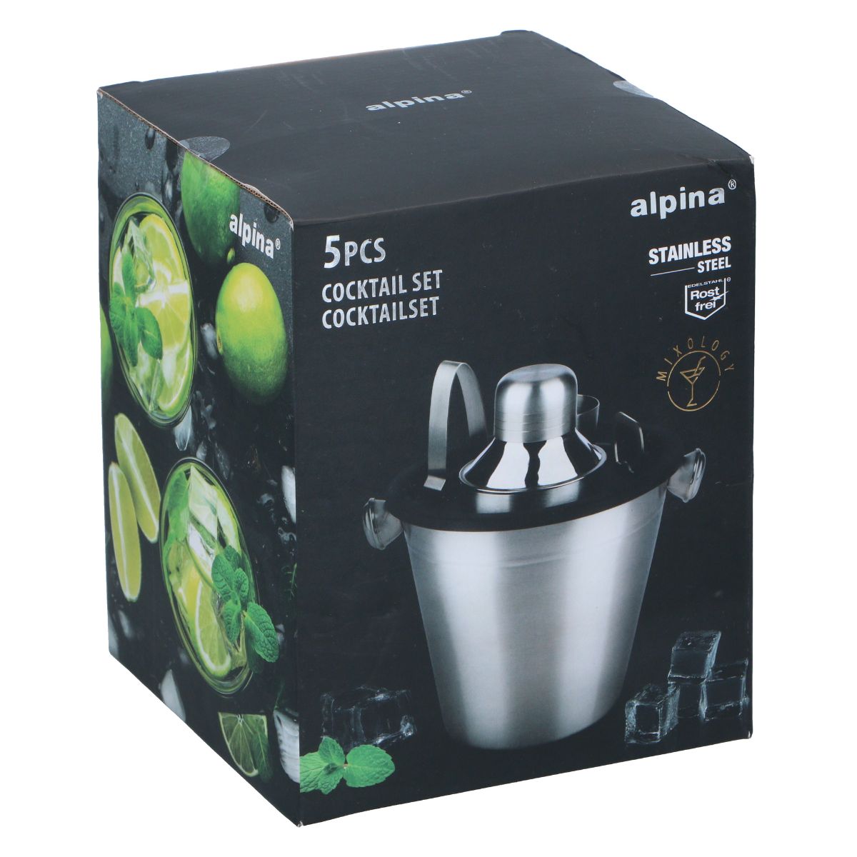 alpina Cocktail Shaker Set 5-Delig met Jigger