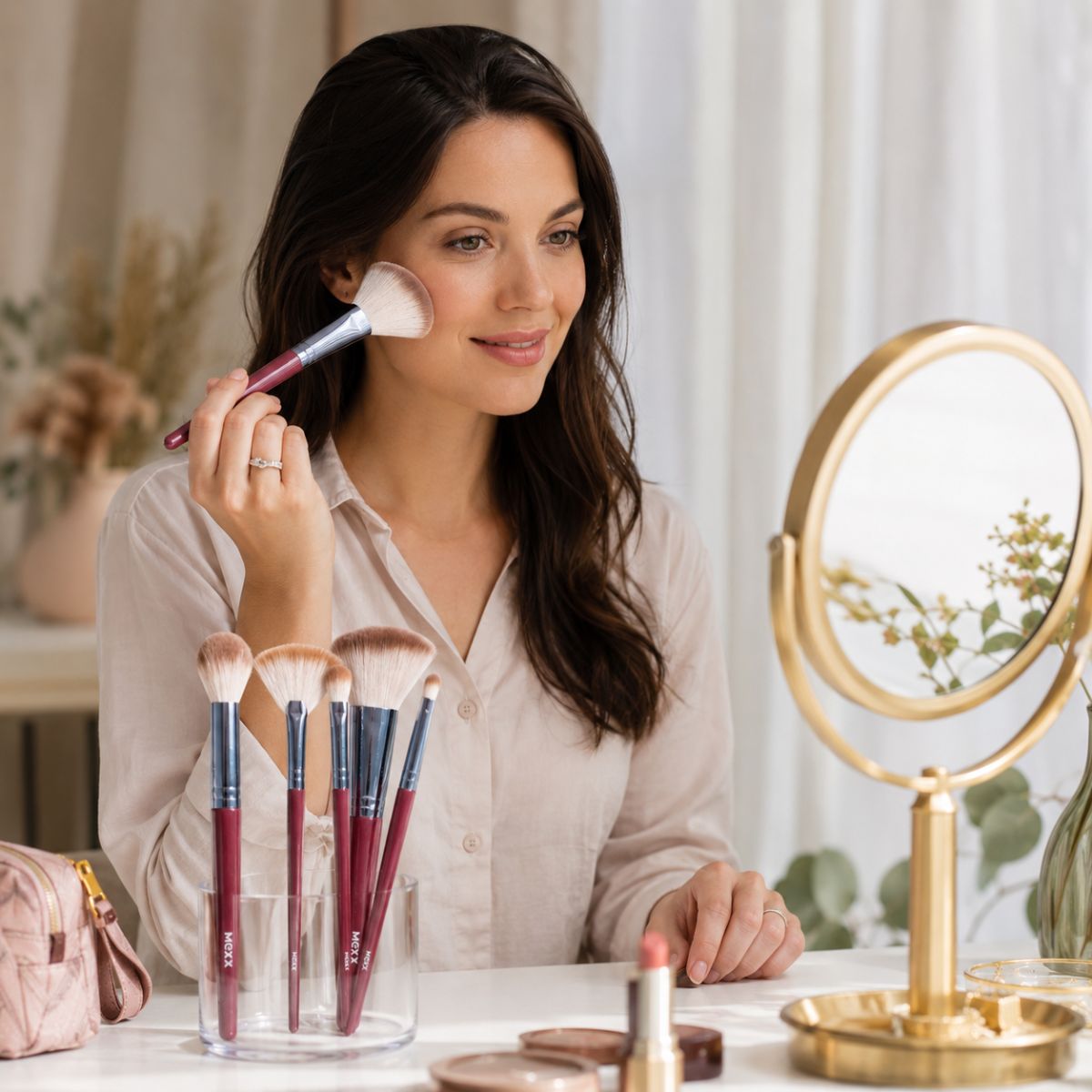 MEXX Make-up Kwastenset 5-delig Bordeaux