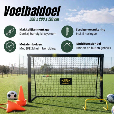 Umbro Voetbaldoel 300 x 200 x 120cm
