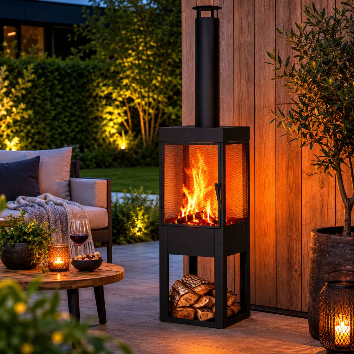 BBQ Collection Houtkachel 194x44x47cm - maximondo