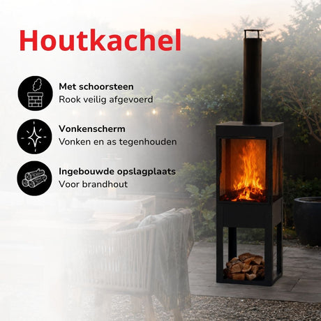 BBQ Collection Houtkachel 194x44x47cm - maximondo