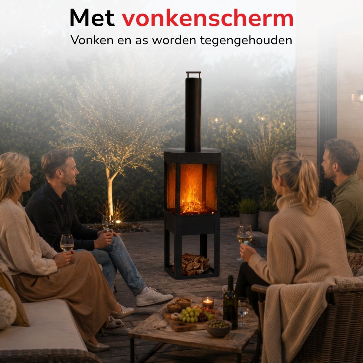 BBQ Collection Houtkachel 194x44x47cm - maximondo