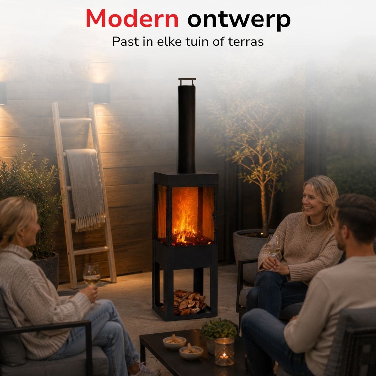 BBQ Collection Houtkachel 194x44x47cm - maximondo