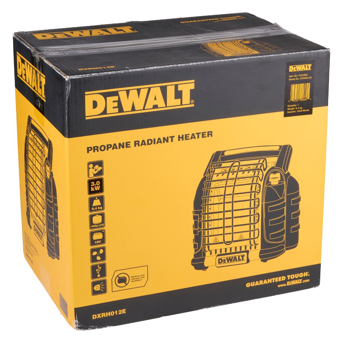 Dewalt DXRH012E Draagbare Stralingsverwarmer - maximondo