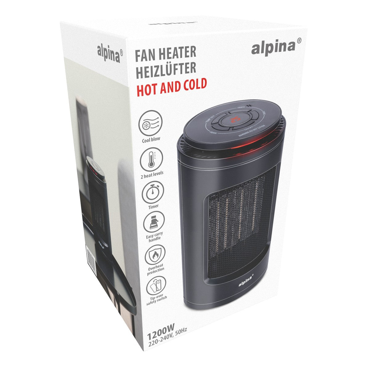 alpina Elektrische Kachel Heater, Timer - maximondo