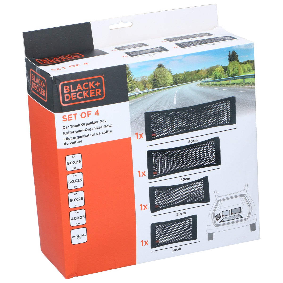 BLACK+DECKER Bagagenet Auto 4Delig. - maximondo