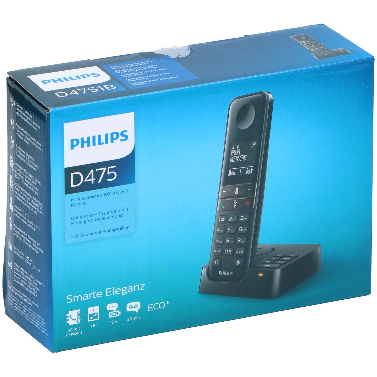 Philips Telefoon D4751B/01, Draadloos - maximondo